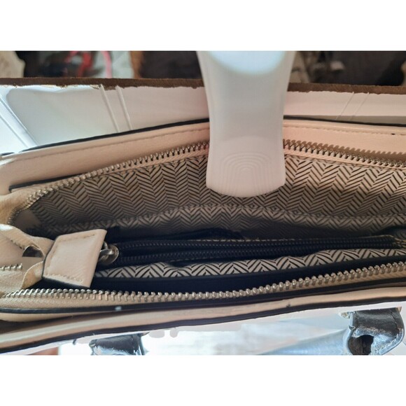 Steve Madden Handbag Top‎ Handles Black & White Faux Leather Womens - Picture 6 of 9